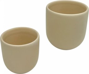 Set 2 Pahare Cafea Novum Margo Vanilie (1 pahar 80ml, 1 pahar 250ml)