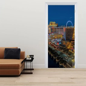 Fototapet pentru ușă - Las Vegas noaptea (95x205cm)