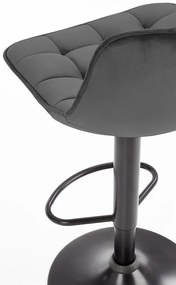 Scaun de bar H95 velvet gri
