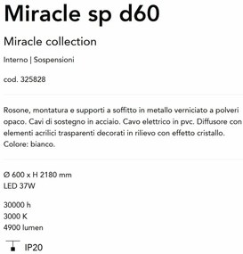 Lustra LED suspendata design elegant Miracle sp d60