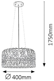 Pendul design clasic ALESSANDRA alb mat 2163 RX