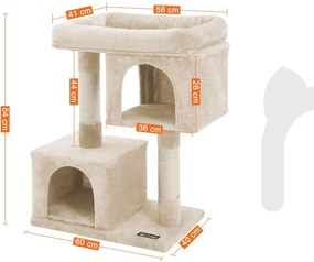 Ansamblu de joaca pentru pisici Bej 84 cm