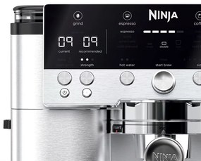 Espressor automat 3in1 Ninja Luxe Café Premier ES601EU, 1650W, 15 bar, 2 litri, Barista Assist, 4 moduri, 3 setari de temperatura, Inox/Negru