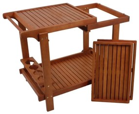 Masă de servire pentru grădină din lemn de eucalipt 60x100 cm Hayward – Garden Pleasure