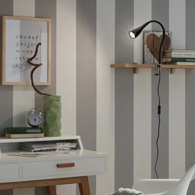 Lampă cu clemă 1xGU10/3W/230V neagră