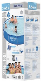 Bestway piscină cu cadru steel pro, 366 x 76 cm