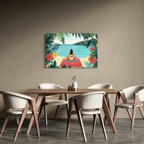 Tablou - Yoghiniță pe plajă (90x60 cm)