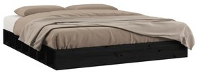 820685 vidaXL Cadru de pat, negru, 120x200 cm, lemn masiv