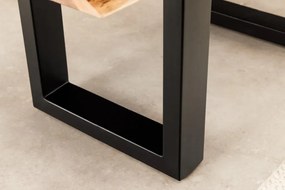 Masuta din lemn de salcam cu rasina epoxidica albastra LIQUID 110cm