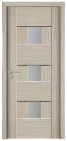 Usa Interior din MDF Novo Doors ND06 LUX PREMIUM, Cadru din Lemn Masiv, KIT COMPLET, Toc Reglabil de 10 CM INCLUS, Plinta pe Ambele Parti (Culoare:
