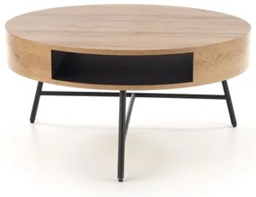 Măsuță de cafea CAMILA 41x80 cm stejar auriu/negru