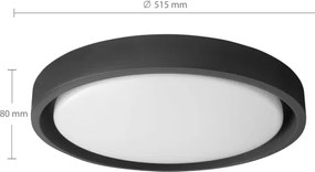 Brilagi - Corp de iluminat LED dimabil MATTEO, 60W, 230V, 3000-6500K, Ø 51,5 cm, negru + telecomandă