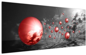 Tablou  bilelor  roșii (120x50 cm), în 40 de alte dimensiuni noi