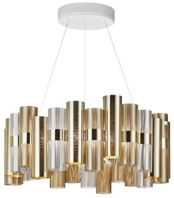 Lustra LED moderna design Art Deco realizata manual LA LOLLO L Gold