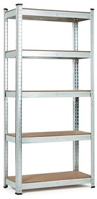 Raft metalic stabil pentru depozitare. Model cu 5 nivele 180x90x40