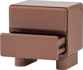 Noptieră roz cu aspect lucios Lustra – WOOOD