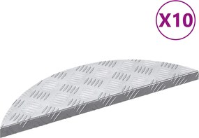 vidaXL Trepte Semilună 10 pcs Argintiu 60 x 18 x 2,5 cm Aluminiu