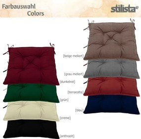 STILISTA perne de scaun, 2 buc, 40 x 40 x 8 cm, antracit