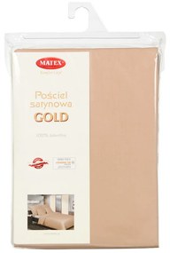 Lenjerie de pat MATEX Satin maro deschis , 140 x200 cm, 70 x 90 cm