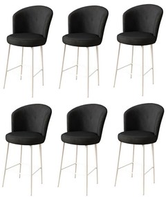 Set de scaune de bar Fora Black and White, 6 buc., 6 buc.