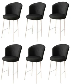 Set de scaune de bar Fora Black and White, 6 buc., 6 buc.