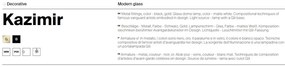 Aplica de perete design modern minimalist Kazimir auriu/alb