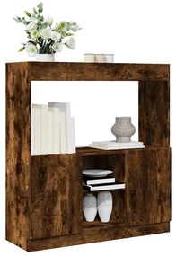 vidaXL Dulap înalt, stejar fumuriu, 92x33x100 cm, lemn prelucrat