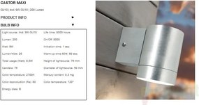 Aplica de perete exterior IP54, Castor Maxi 71371131NL