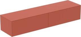 Dulap baza suspendat Ideal Standard Atelier Conca rosu - oranj mat 2 sertare cu blat 200 cm