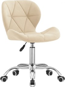 Scaun de birou crem AVOLA VELVET