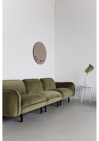 Canapea cu tapițerie din catifea EMKO Bean, albastru închis