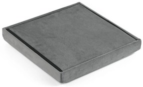 Taburet pliabil gri ZAREX VELVET L