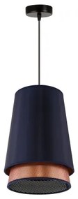 Lustră pe cablu BELL Duolla SHINY 1xE27/15W/230V d. 25 cm albastru/cupru