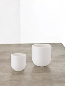 SET 2 PAHARE CAFEA NOVUM ALB MAT (1 PAHAR 150ML, 1 PAHAR 75ML)