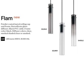 Pendul LED design minimalist Flam sp transparent