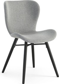 MAZZONI EXPORT ALTEA Gri (țesătură Rio 180) / picioare negre – SCAUN MODERN PENTRU LIVING / SUFRAGERIE / BUCĂTĂRIE / BIROU