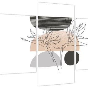 Tablou - Linie de artă flori N⁰2 (90x60 cm)