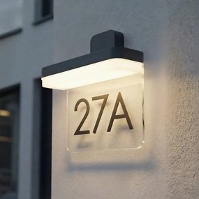 Aplica LED iluminat numar de casa IP54 OPLO NUMBER negru