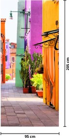 Fototapet pentru ușă - Staduță colorată italiană (95x205cm)