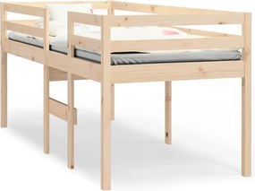 vidaXL Pat înalt de dormitor, 80x200 cm, lemn masiv de pin