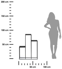 Suport de flori 80x60 cm negru