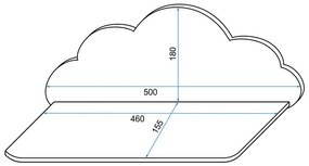 Rafturi de perete ROSE CLOUD 3buc Rea