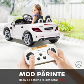 AIYAPLAY Mașină Electrică pentru Copii 3-6 Ani cu 2 Motoare și Telecomandă, Dimensiuni 107x62,5x44 cm, Alb, Distracție și Siguranță | Aosom Romania