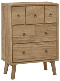 vidaXL Comodă cu sertare, 56x30x80 cm, lemn masiv de tec