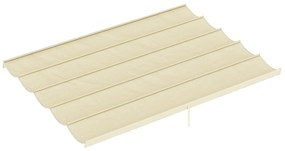 Outsunny Copertină de Schimb pentru Pergolă de Grădină cu 10 Orificii de Drenaj, Acoperire din Poliester, 250x255 cm, Gri | Aosom Romania