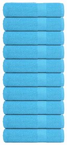 vidaXL Prosoape de baie 10 buc turcoaz 100x150 cm 360 g/m² 100% bumbac