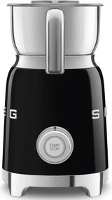 Aparat pentru spumarea laptelui Smeg MFF11BLEU, 500 W, 600 ml, 8 programe, Cana detasabila, Oprire automata, Negru