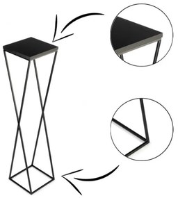 Suport de flori LOFT 100x24 cm negru