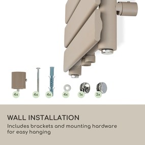 Blumfeldt Fairmont, 80 x 45, radiator, 375 W, apă caldă, 3 suporturi pentru prosoape, 1/2