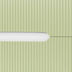 Trent 80 dulap de baie inferior cu chiuvetă ceramică (2 sertare) alb-verde deschis
